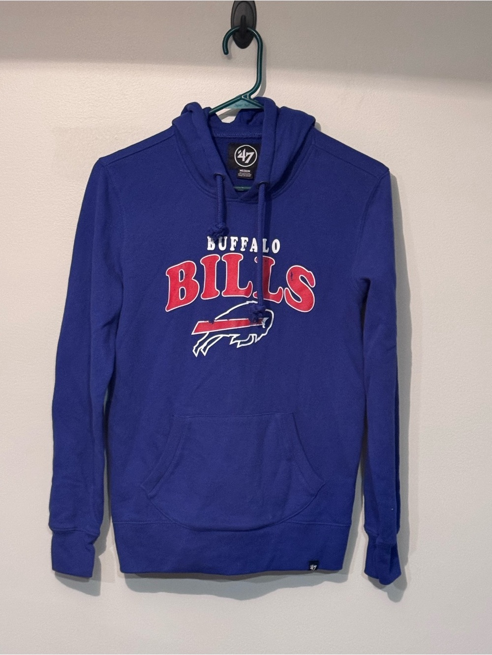 47 Buffalo Bills Royal Blue Pullover Hoodie Size Medium